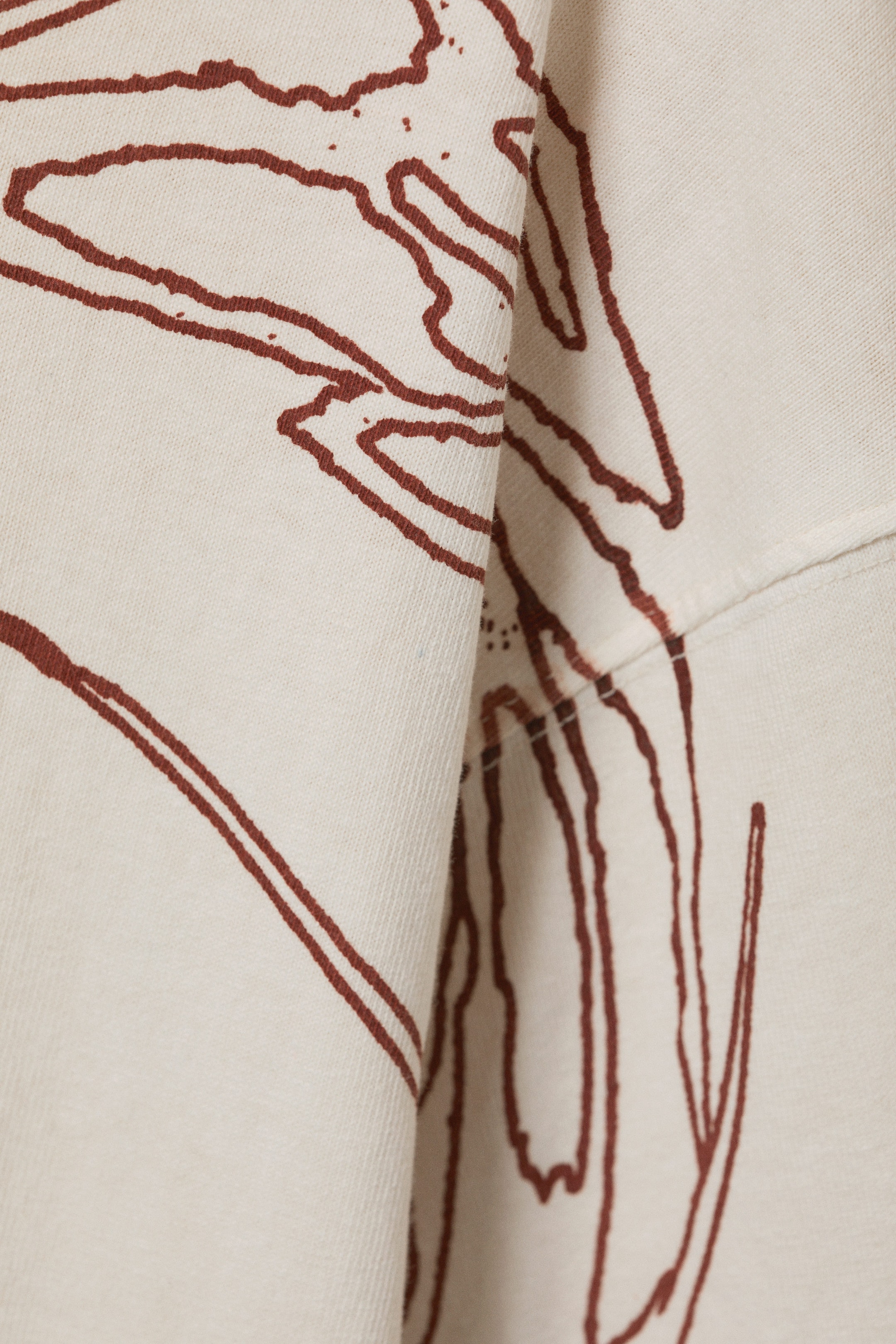 Ljusbeige - Street Print - Boxig tryckt långärmad topp - 6