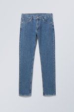 Französisch-Blau - Easy Jeans mit mittelhohem Bund und geradem Bein - 0