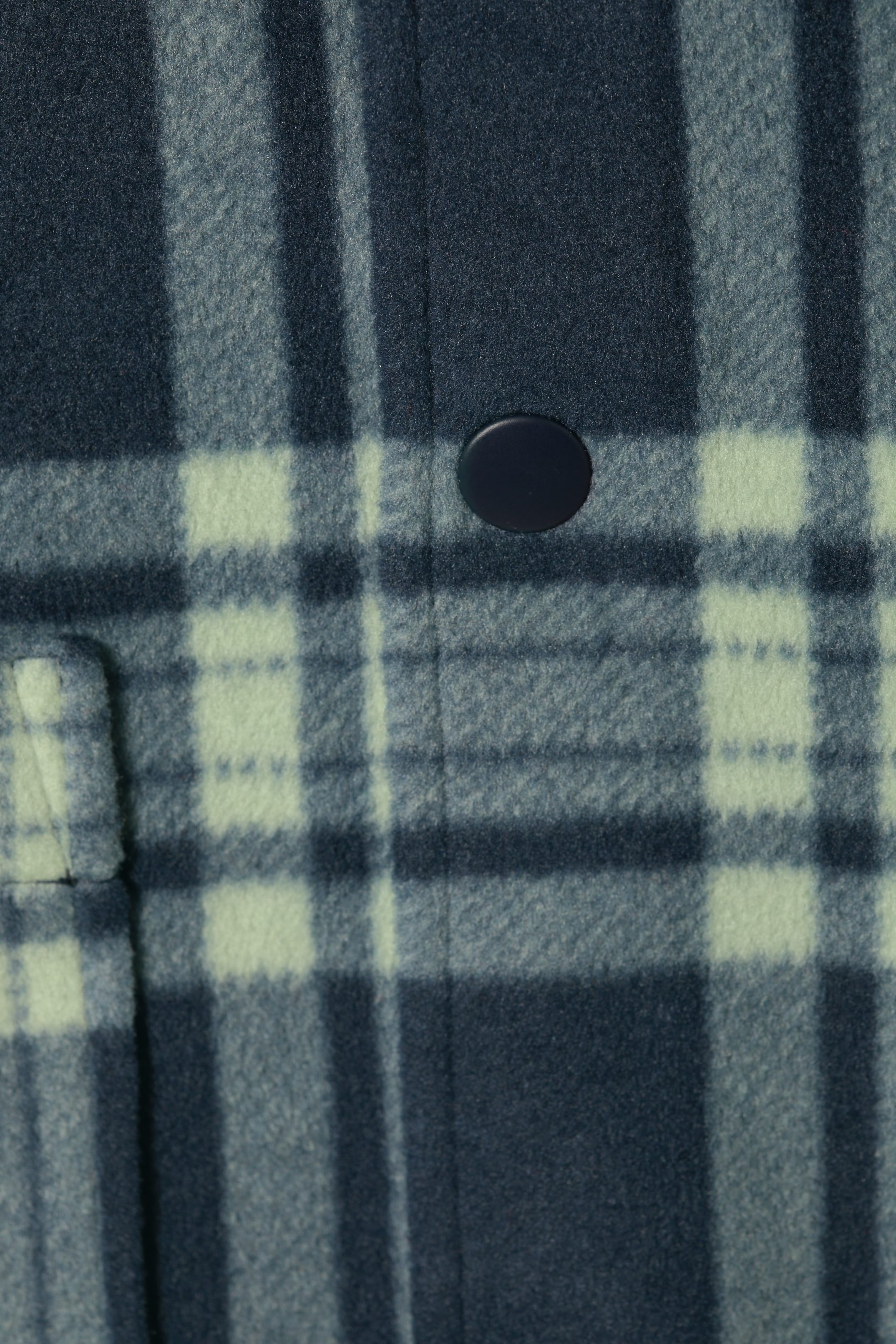 Blue check - Max Oversized Fleece Shirt - 1