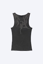 Dark Grey - Studded tank top - 1