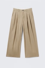 Beige - Otis Oversized Pleated Cotton Twill Chinos - 5