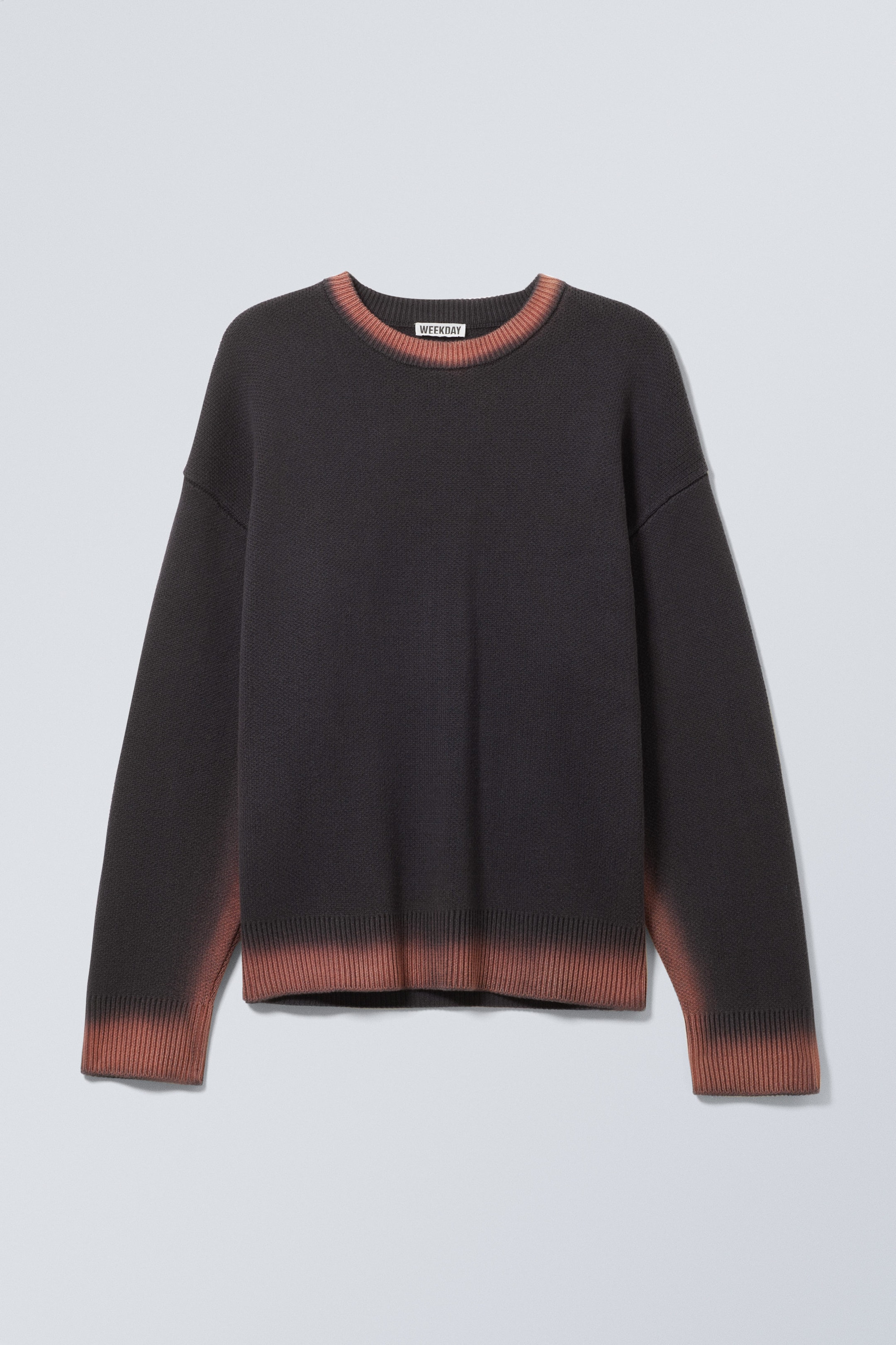 Pflaume/Koralle - Strickpullover mit Print Cypher - 0