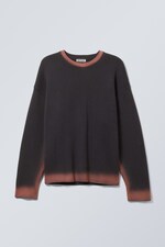 Pflaume/Koralle - Strickpullover mit Print Cypher - 0