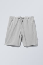 Grau - Lockere Fallschirm-Shorts - 0