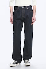 Blue Rinse - Dunkelblau - Space Mid Waist Relaxed Straight Leg Jeans - 1