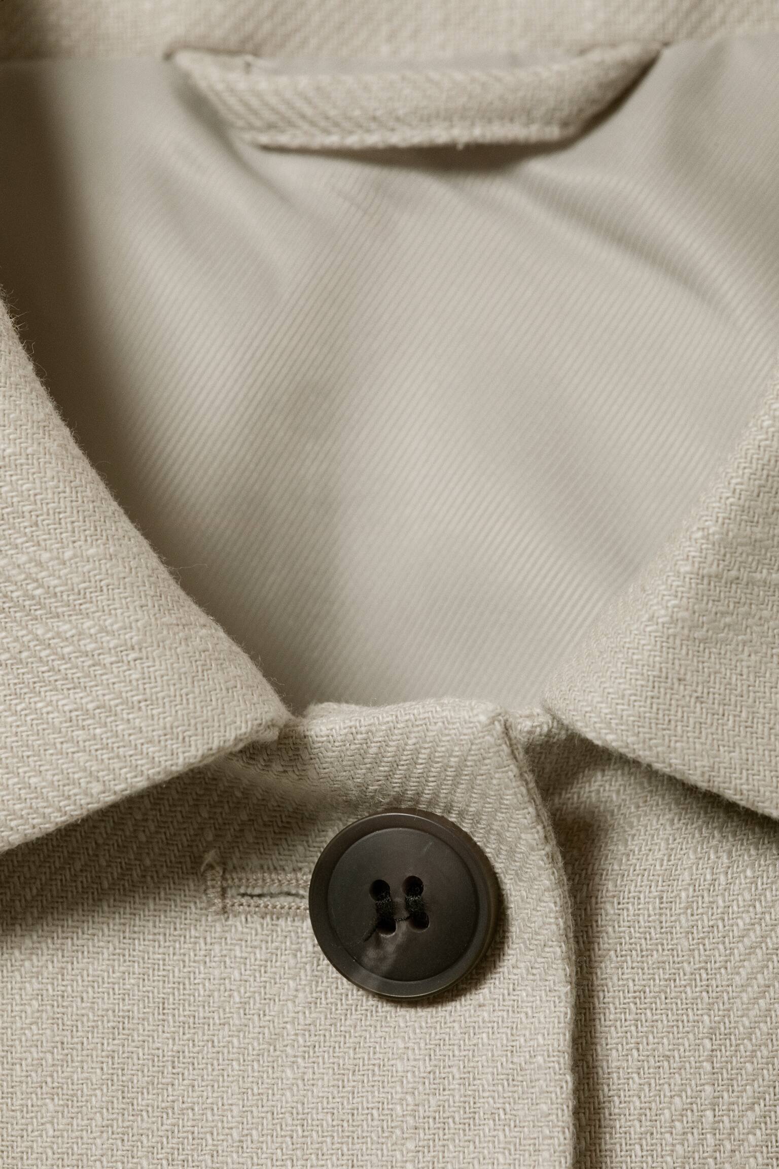 Lean Buttoned Jacket - Zacht taupe/Pinstriped Black/Donkergrijze visgraat - 5