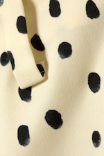 Light Yellow - Dots - Low Rise Midi Skirt - 4