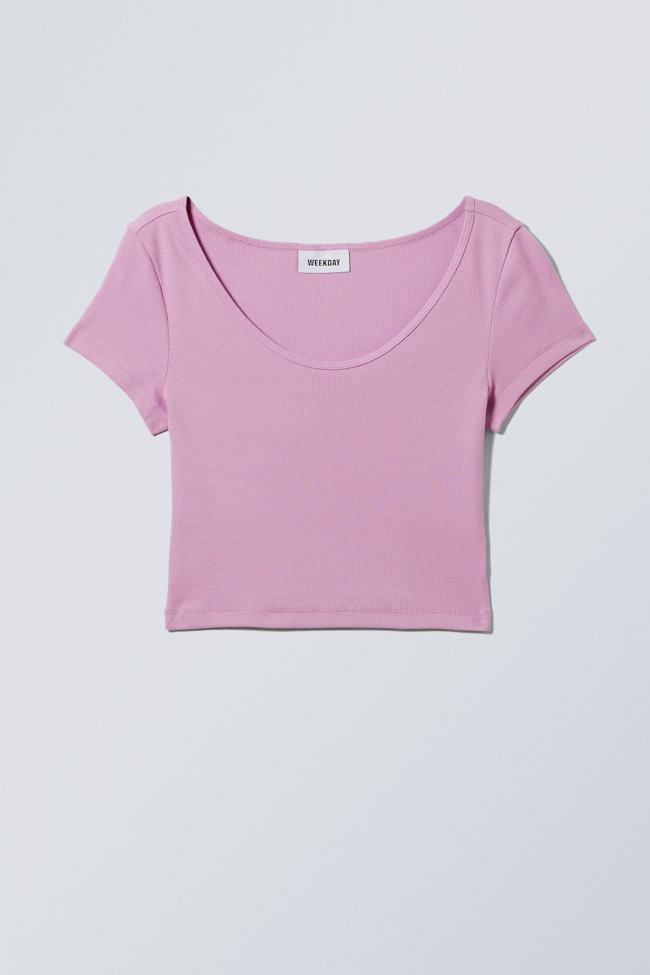 Light lilac - Open Neck Crop Top - 0