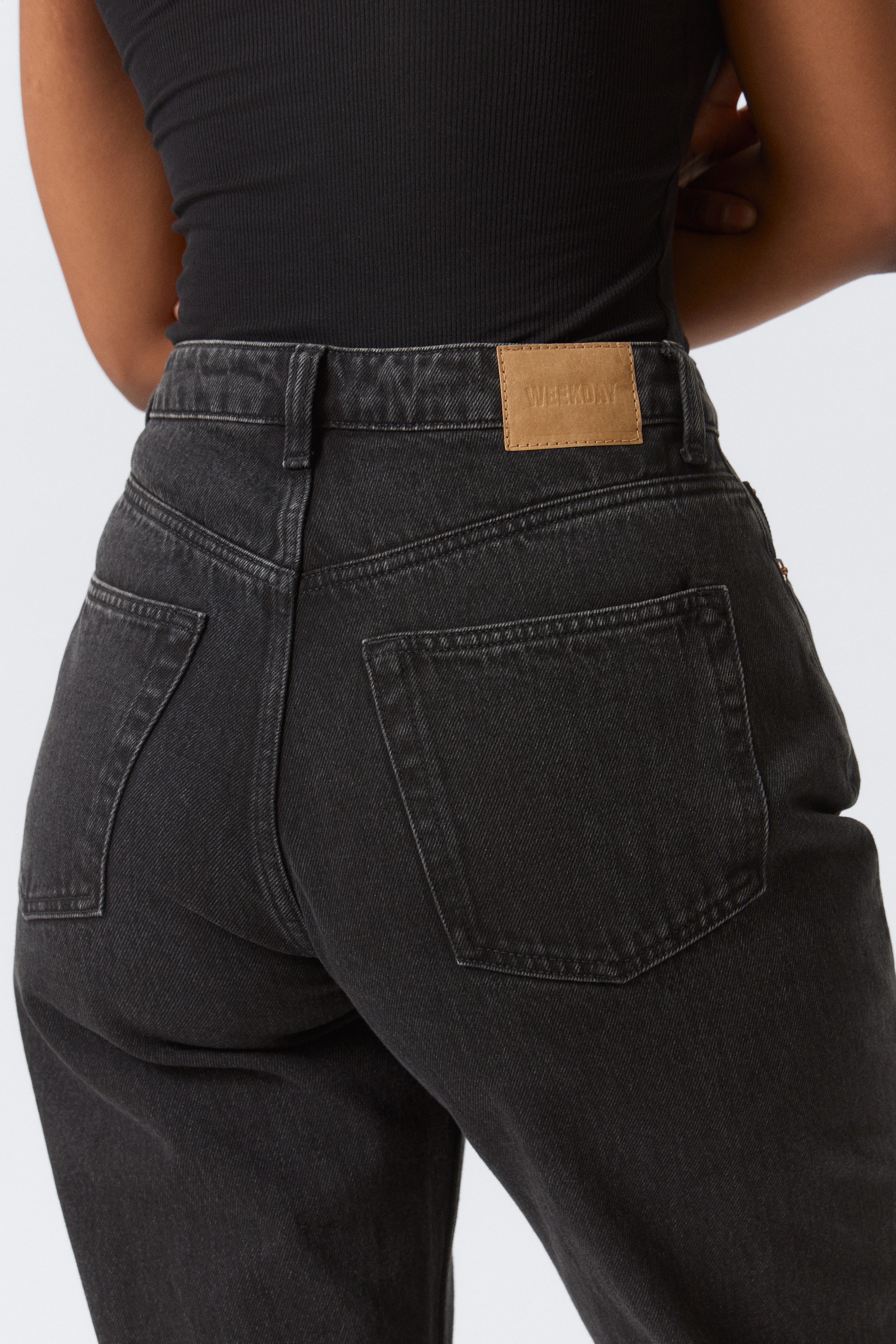 Tuned Black - Black - Resolute Curve High Waisted Regular Straight Jeans - 4