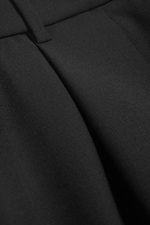 Schwarz - Low-Rise Anzughose aus Wollmix mit weitem Bein - 6