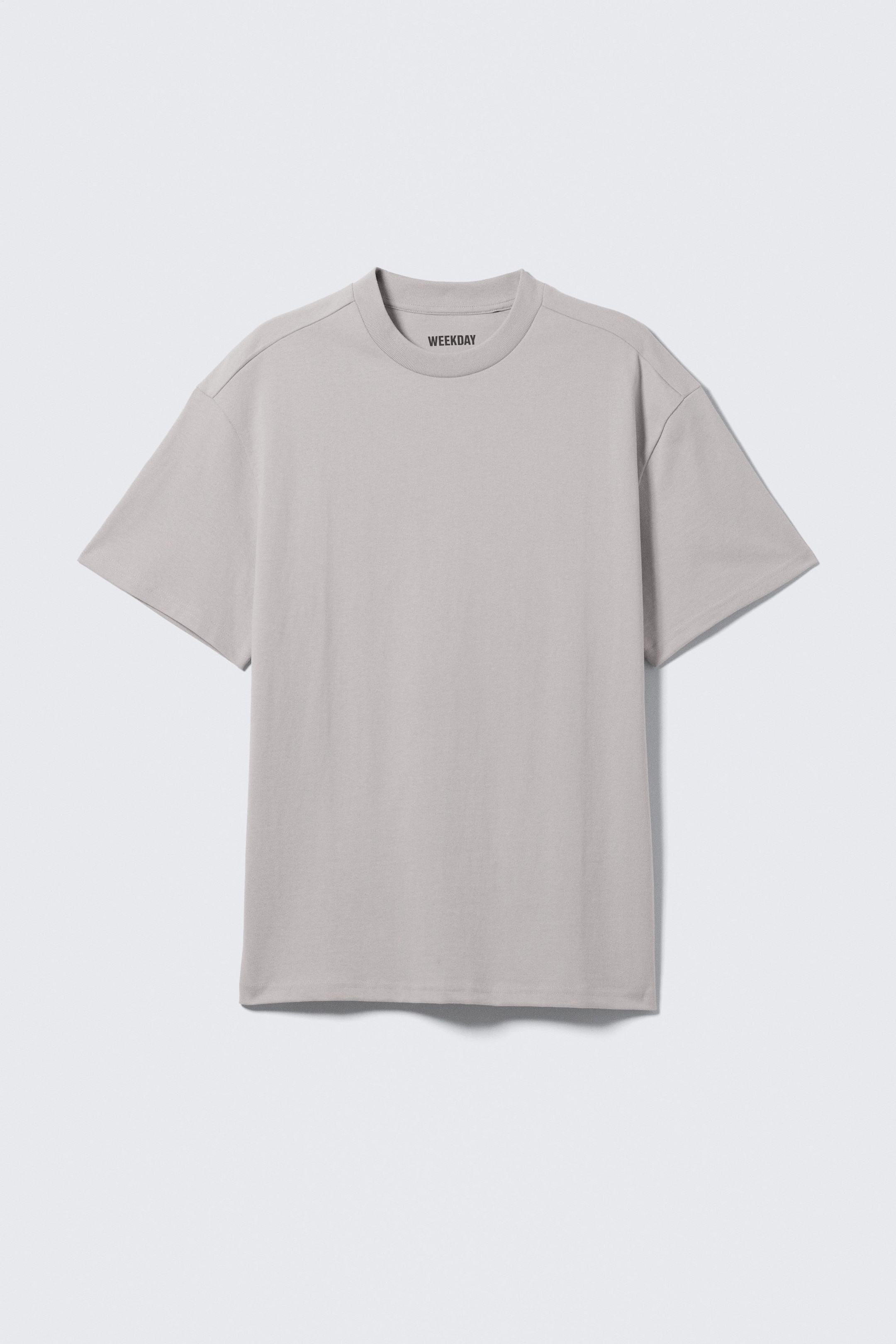 Ljus dimgrå - Great Oversized Kraftig T-shirt - 1
