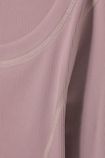 Altrosa - Langärmliges Top mit weitem Ausschnitt - 1