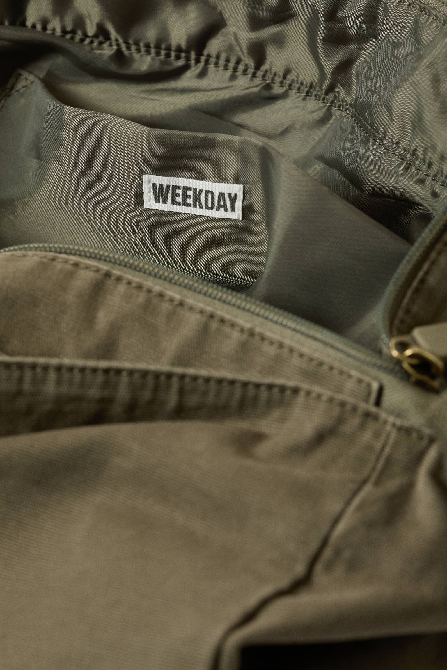 Sac à bandoulière unisexe en toile-Vert kaki - 4