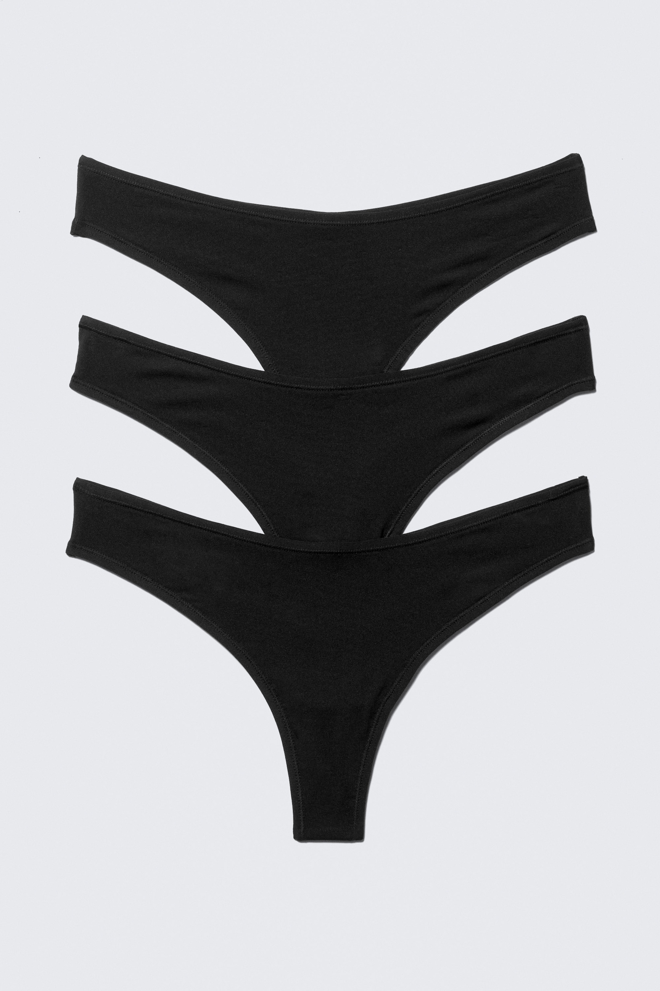 Schwarz - 3er-Pack Micro-Tangas Soul - 3