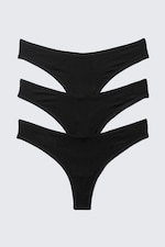 Schwarz - 3er-Pack Micro-Tangas Soul - 3