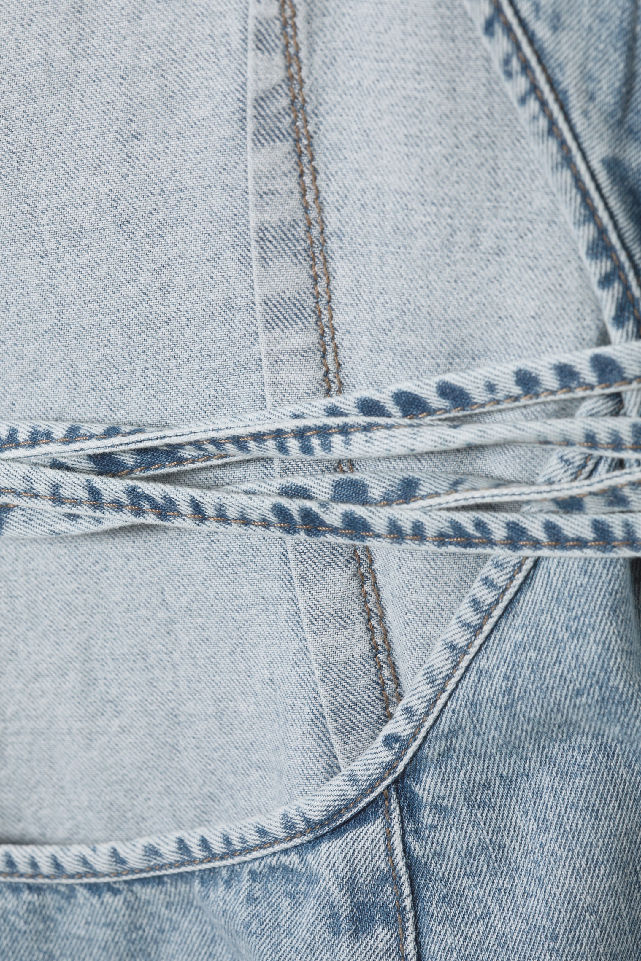 weekday denim dress geri denim long wrap dress - Moon Blue