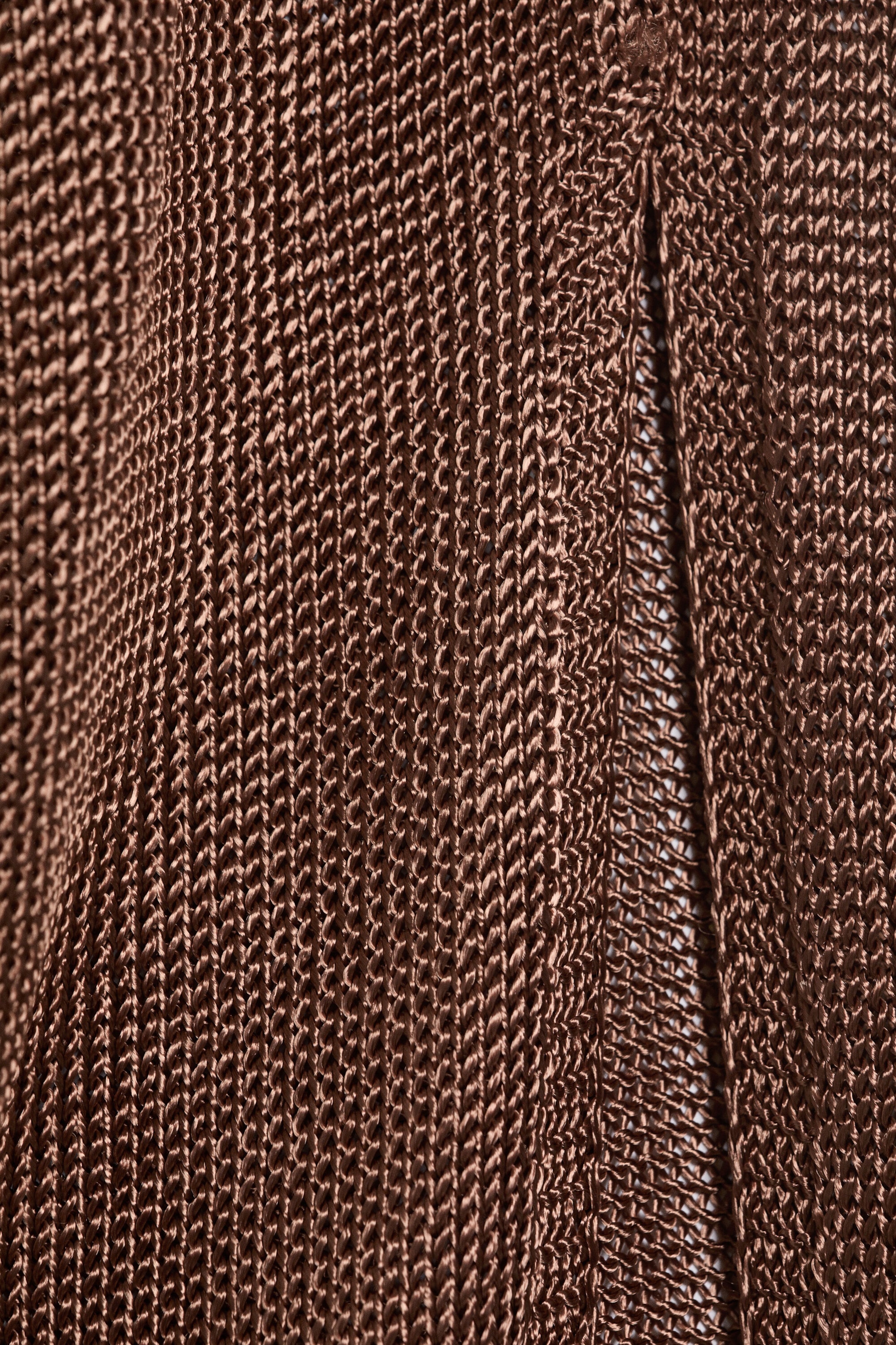 Braun - Midirock aus Strick mit mittelhohem Bund - 5