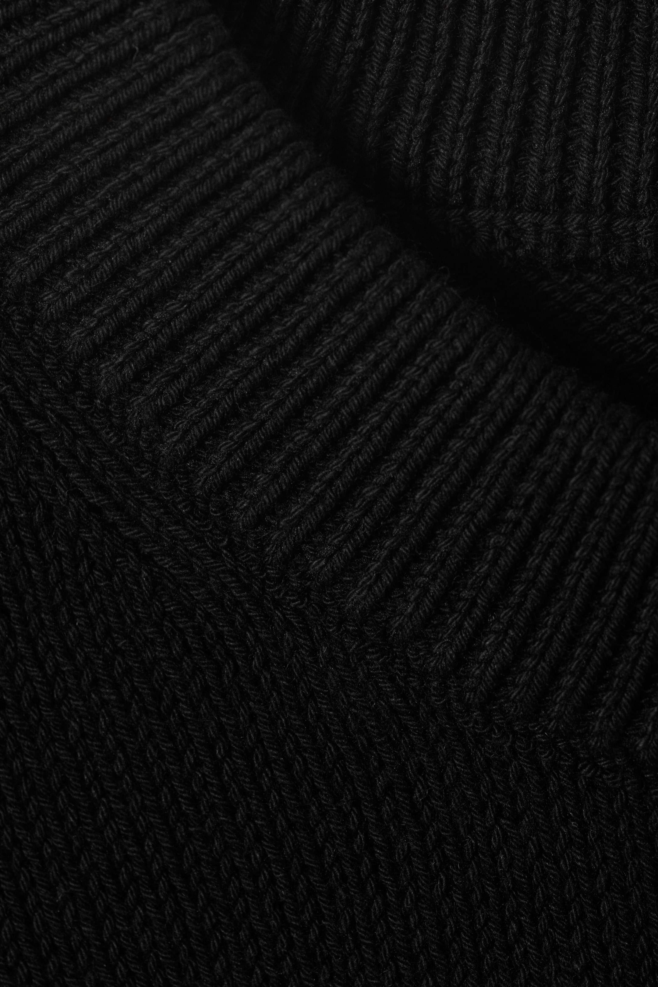View larger image: Knitted Oversized Boxy Cotton Sweater - Black - Men | H&M GB 2