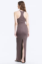 Dusty Plum - Racerback Jersey Maxi Dress - 2