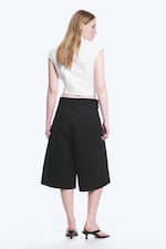 Schwarz - Astro - Lässige, weite Shorts aus Leinen-Mix - 4