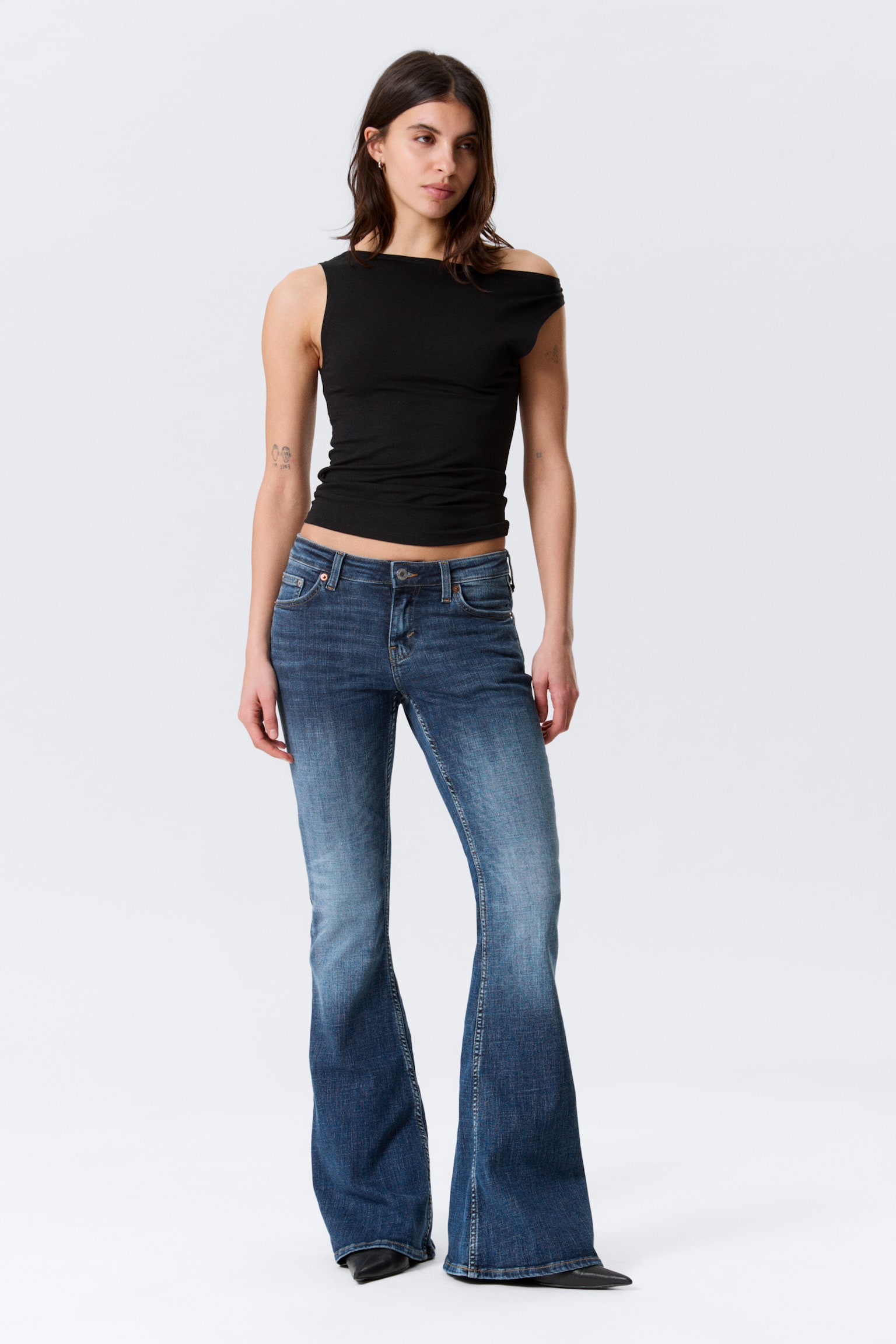 Katsumi low waist slim flared leg jeans - Peak Blue - Mellanblå/Climb Blue - Ljusblå/Phantom Black - Svart/Desert Blue - Mörkblå - 1