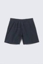 Dark Blue Check - Checked Nylon Swim Shorts - 4