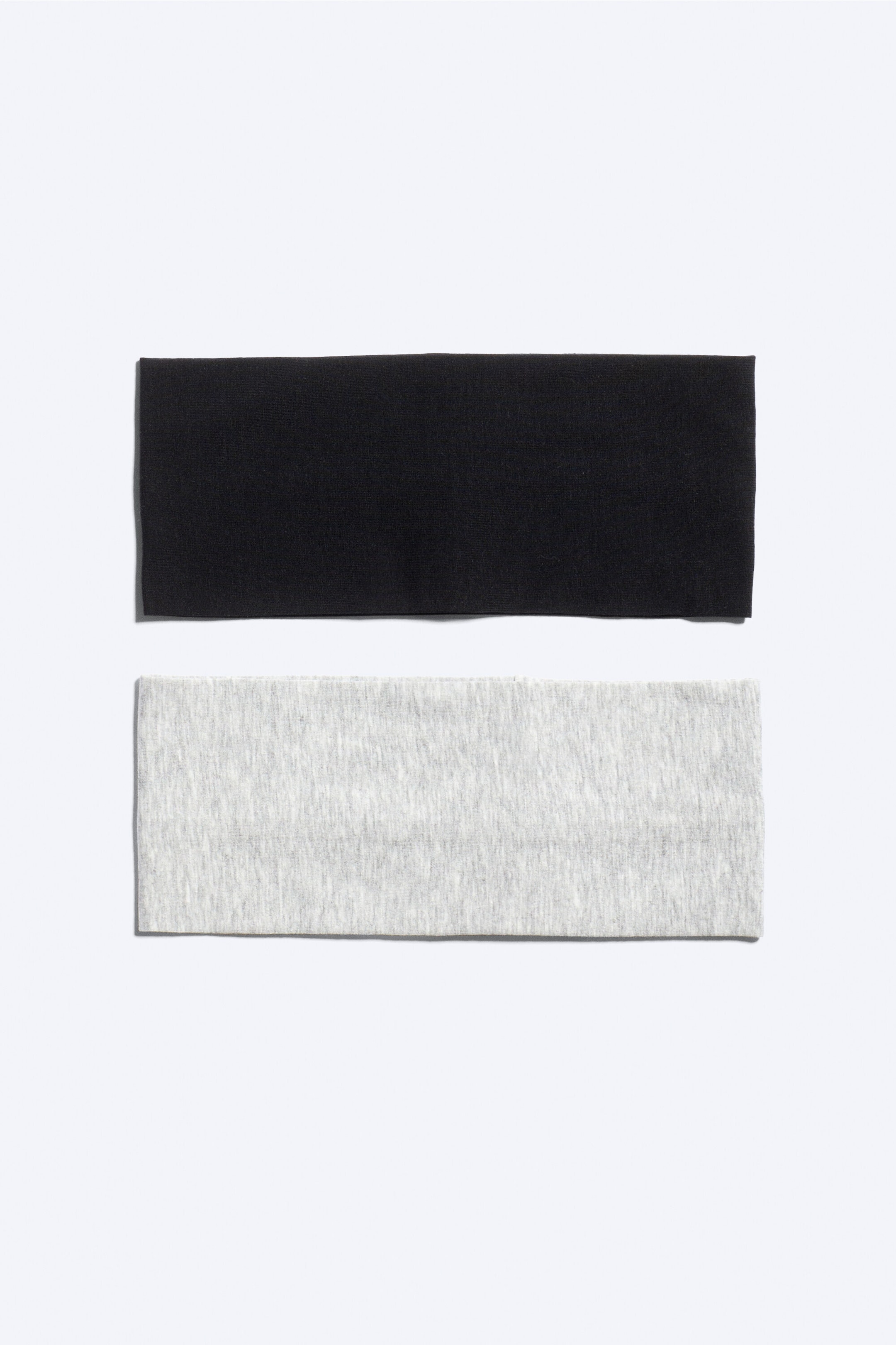 Gris chiné + Noir - Lot de 2 bandeaux larges
