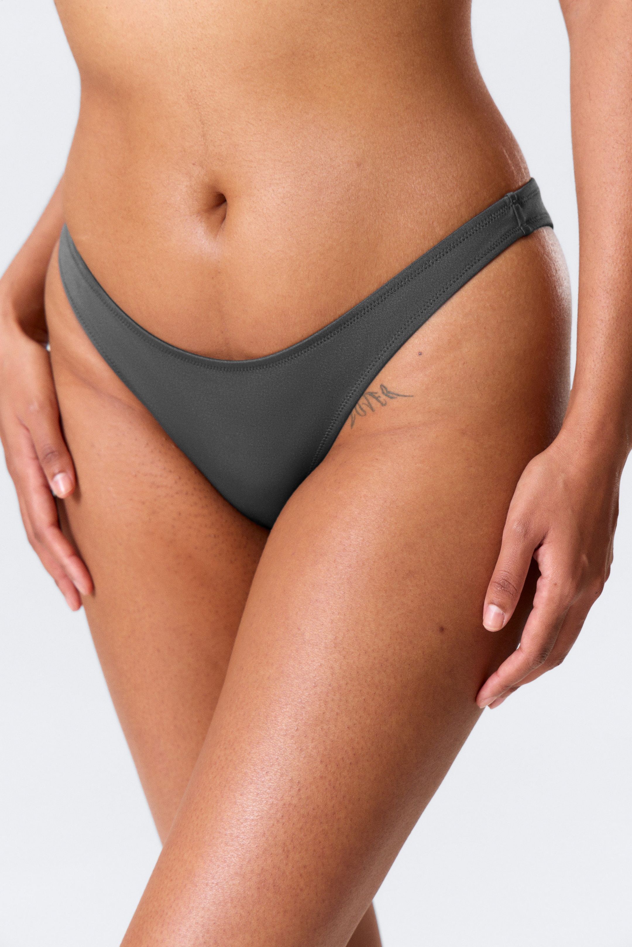 Dark Grey - Brazilian Mini Bikini Bottom - 2