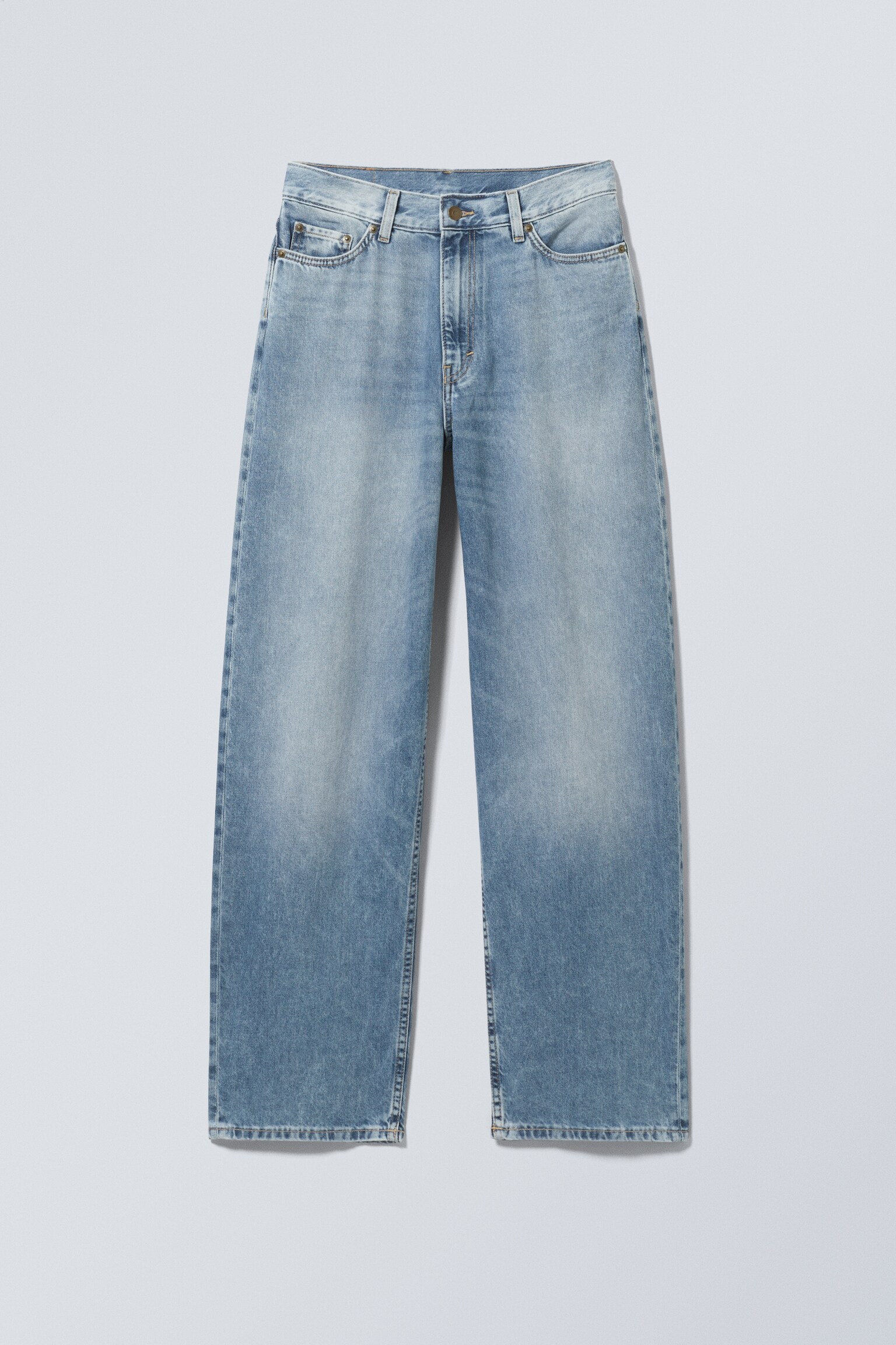 Jean ample jambe large taille mi-haute Rail - Tide Blue - Bleu clair/Blue Rinse – Bleu foncé/Deep Ocean Blue – Bleu foncé/Misty Grey – Gris clair/Ink Black - Noir/Jackpot Blue – Bleu moyen/Clay Grey – Gris/Bleu marais