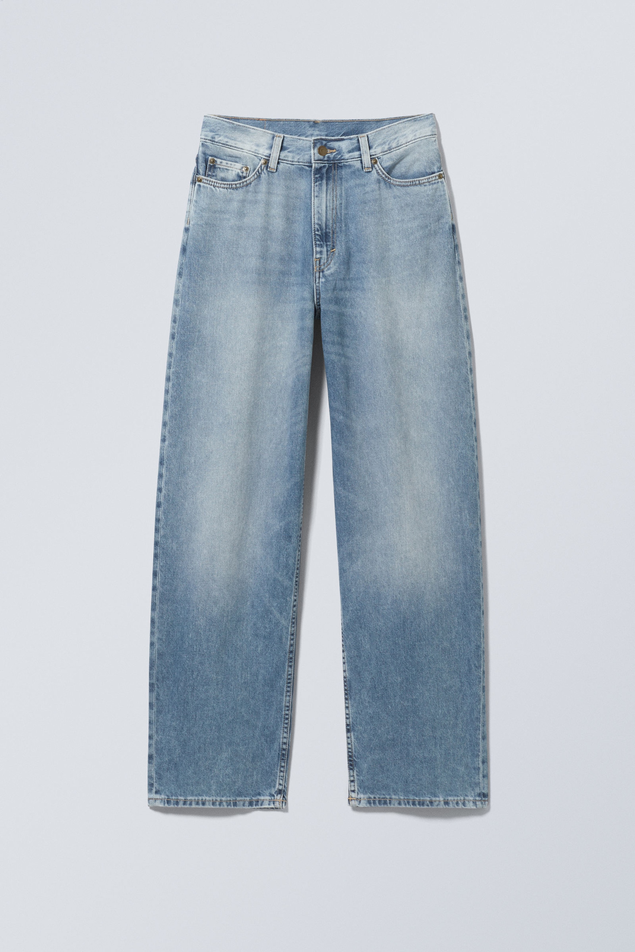 #79829D - Rail Mid Rise Loose Wide Leg Jeans - 1