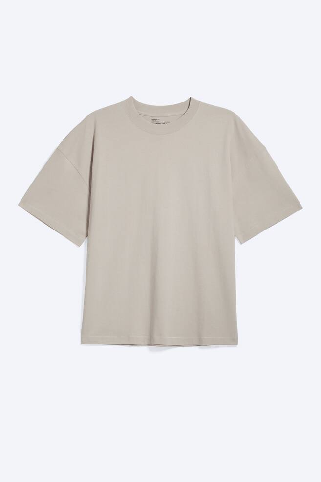 Oversized Boxy T-Shirt - Light Dusty Mole/Striped White/Dusty Purple/Washed Black/Dark Mole/White/Light Dusty Khaki Green/Washed Dark Brown - 1