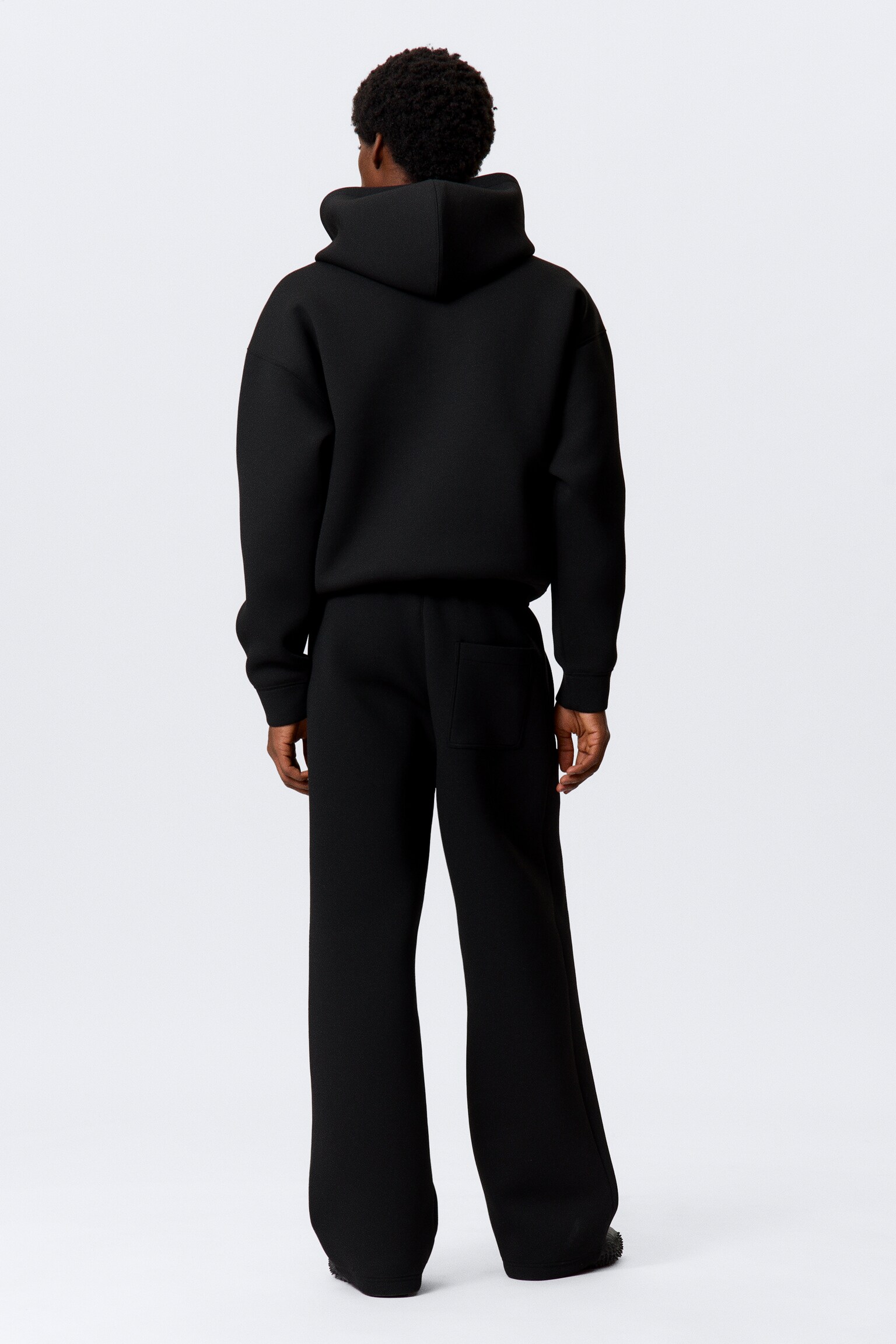 Loose Fit Scuba Sweatpants - Black/Dark Navy Blue/Grey Melange/Dark Brown - 6