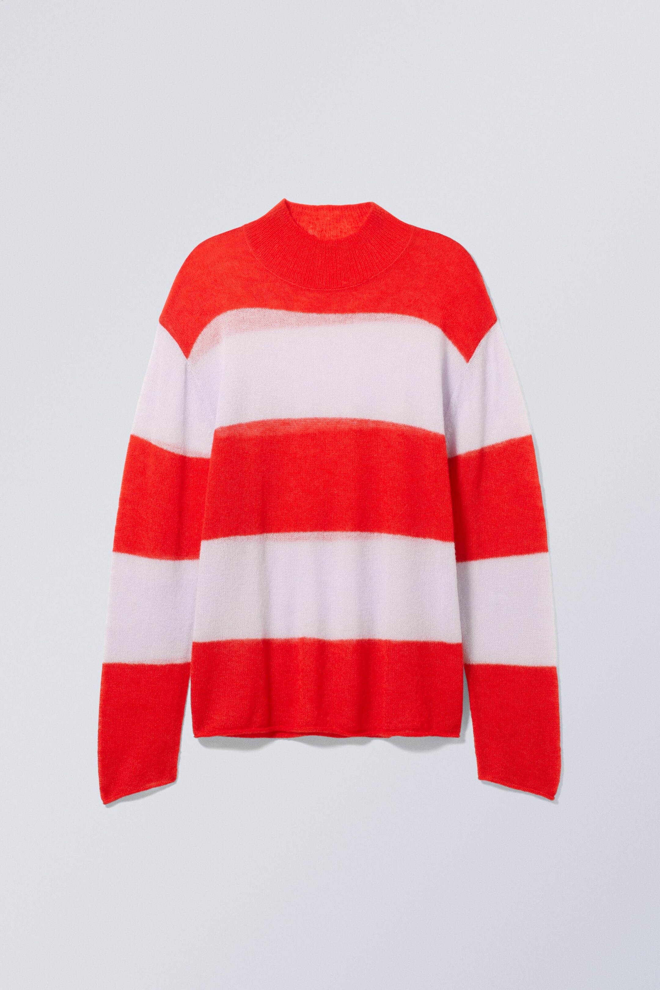 Red Stripe - Holger Regular Wool Mockneck - 0