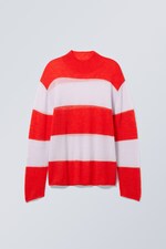 Red Stripe - Holger Regular Wool Mockneck - 0