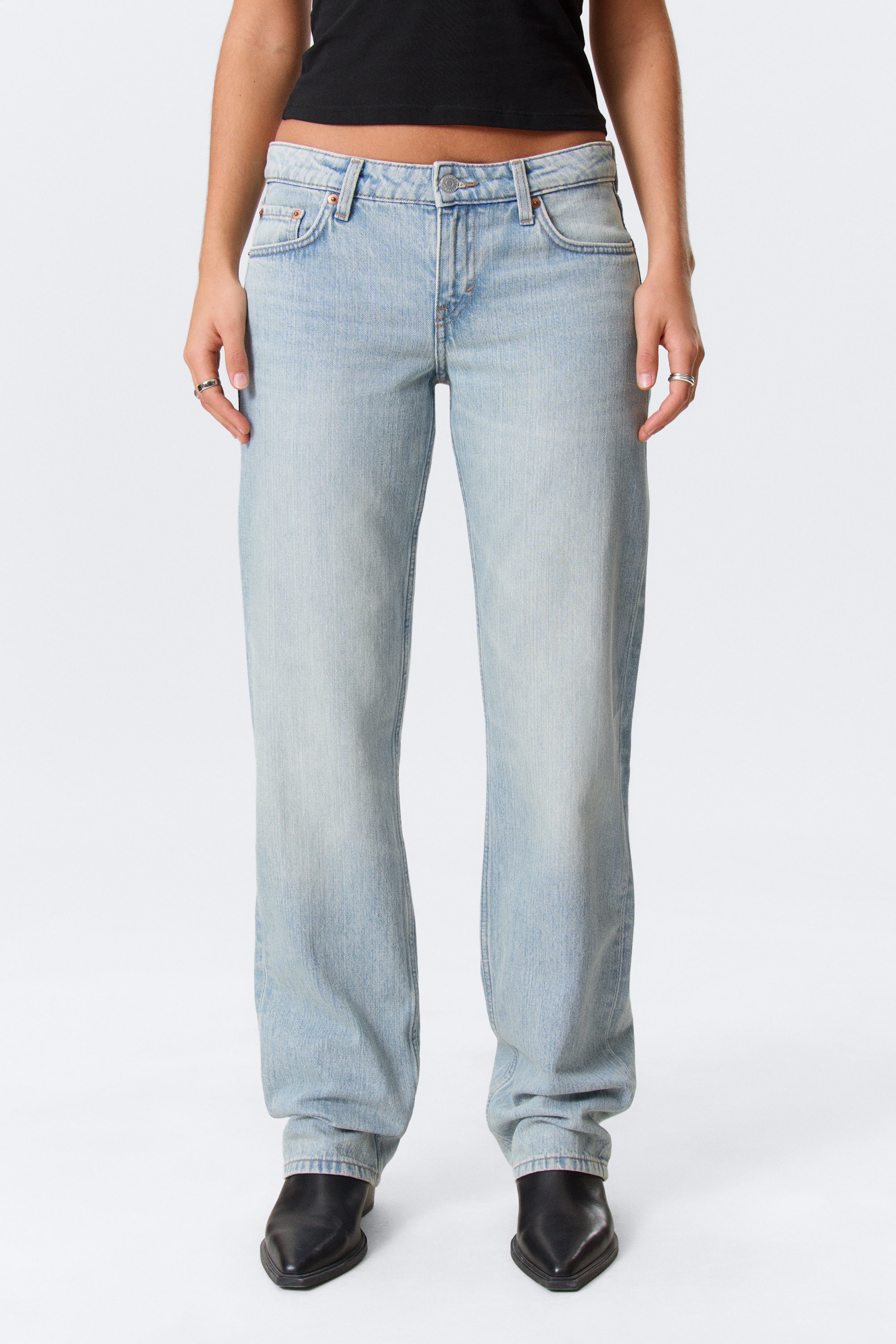 Aeon Blue - Light Blue - Arrow Low Rise Regular Straight Leg Jeans - 2