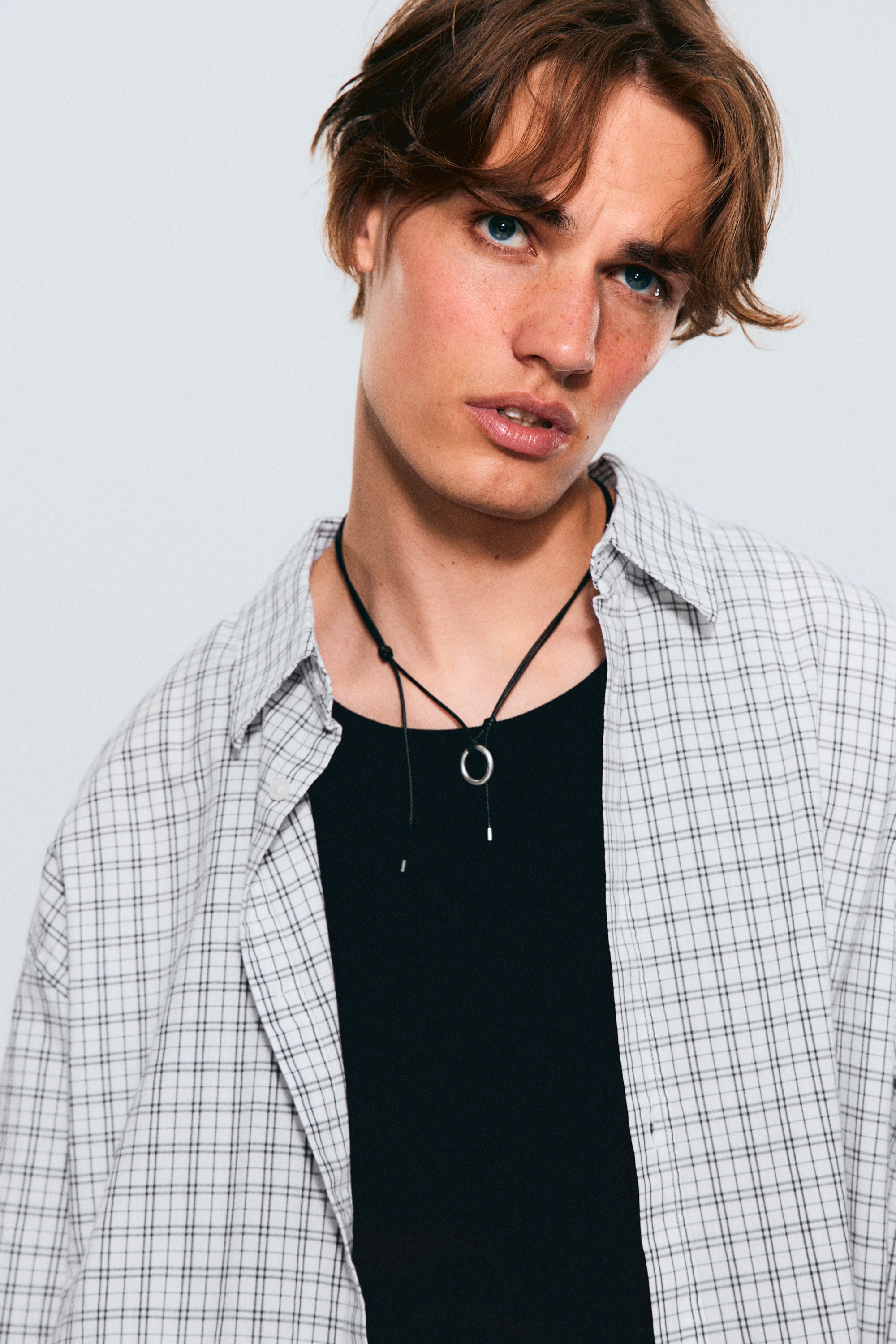 Oversized Checked Shirt - Checked White/Checked Blue/Checked Beige