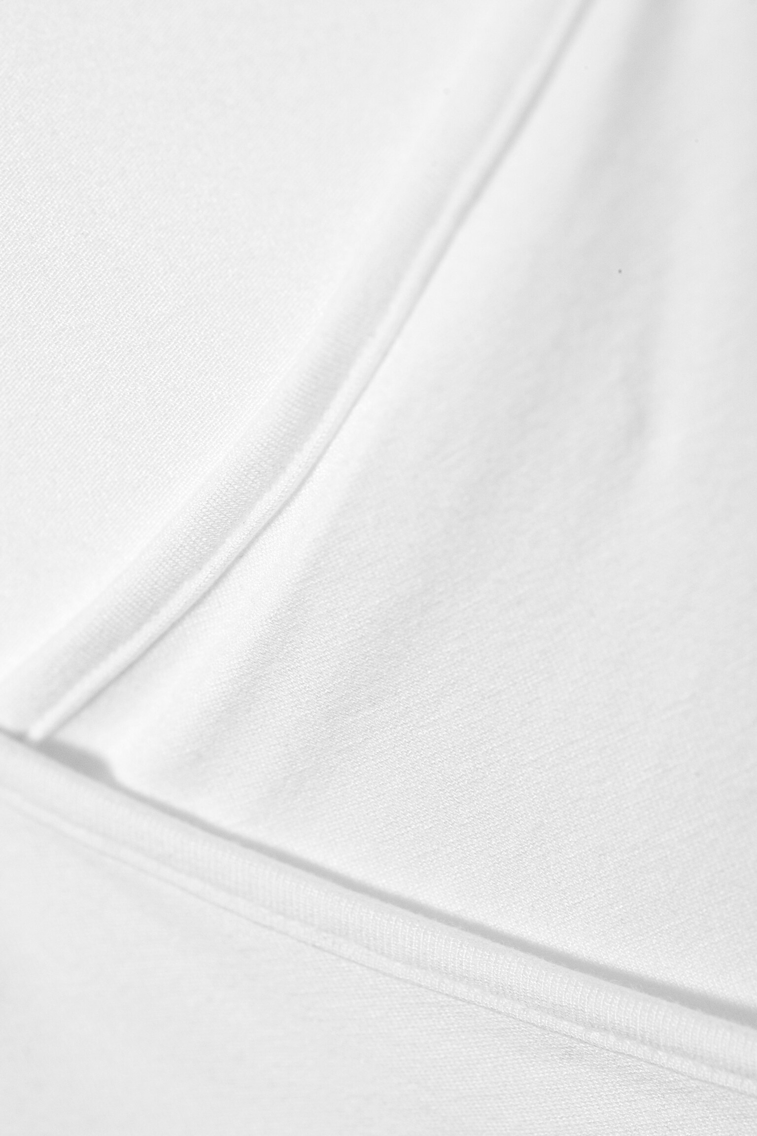 Slim Long-Sleeved Wrap Top - White/Black - 4