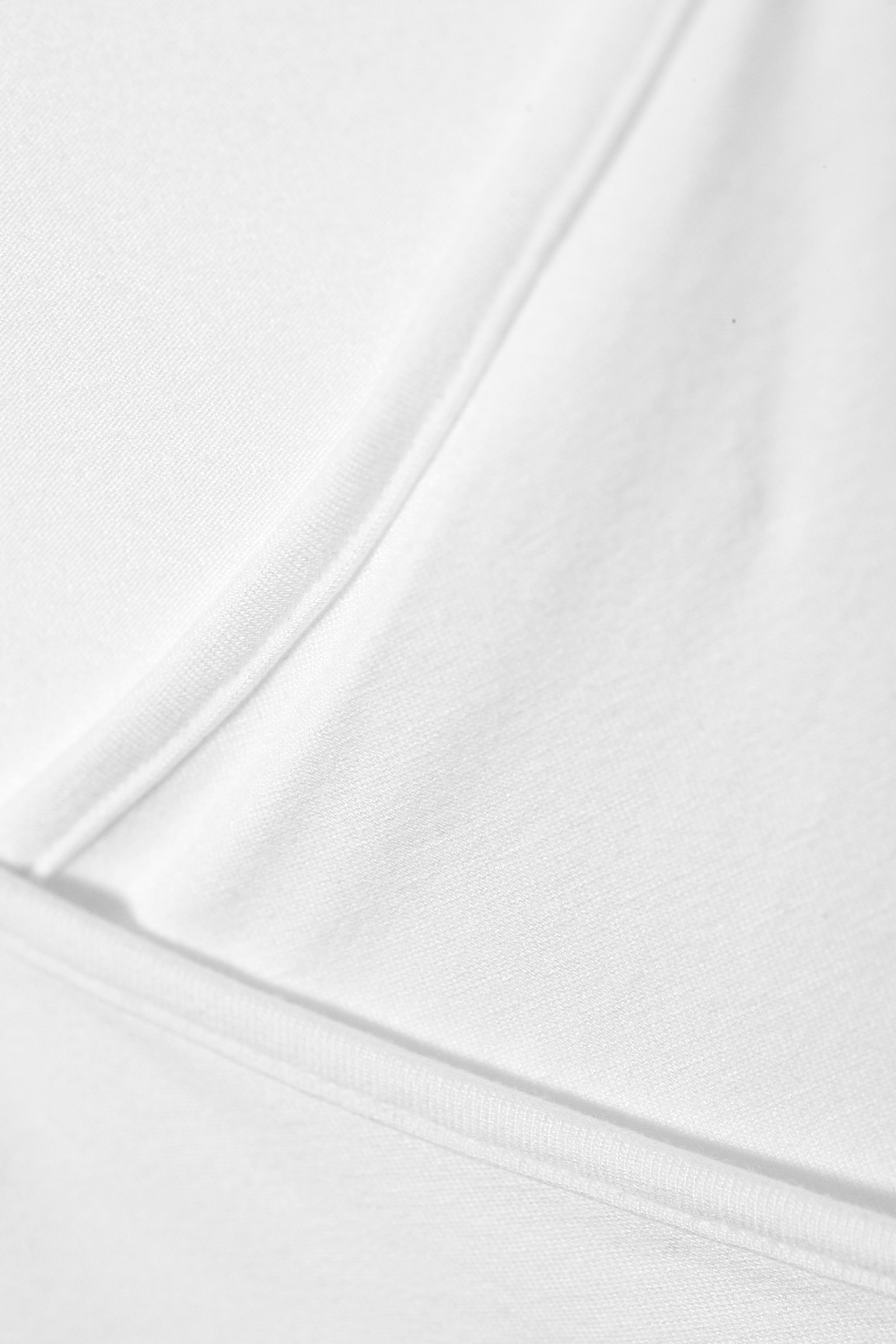 Slim Long-Sleeved Wrap Top - White/Black - 5
