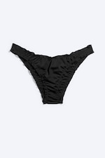 Svart - Bikinitrosa med volang - 0