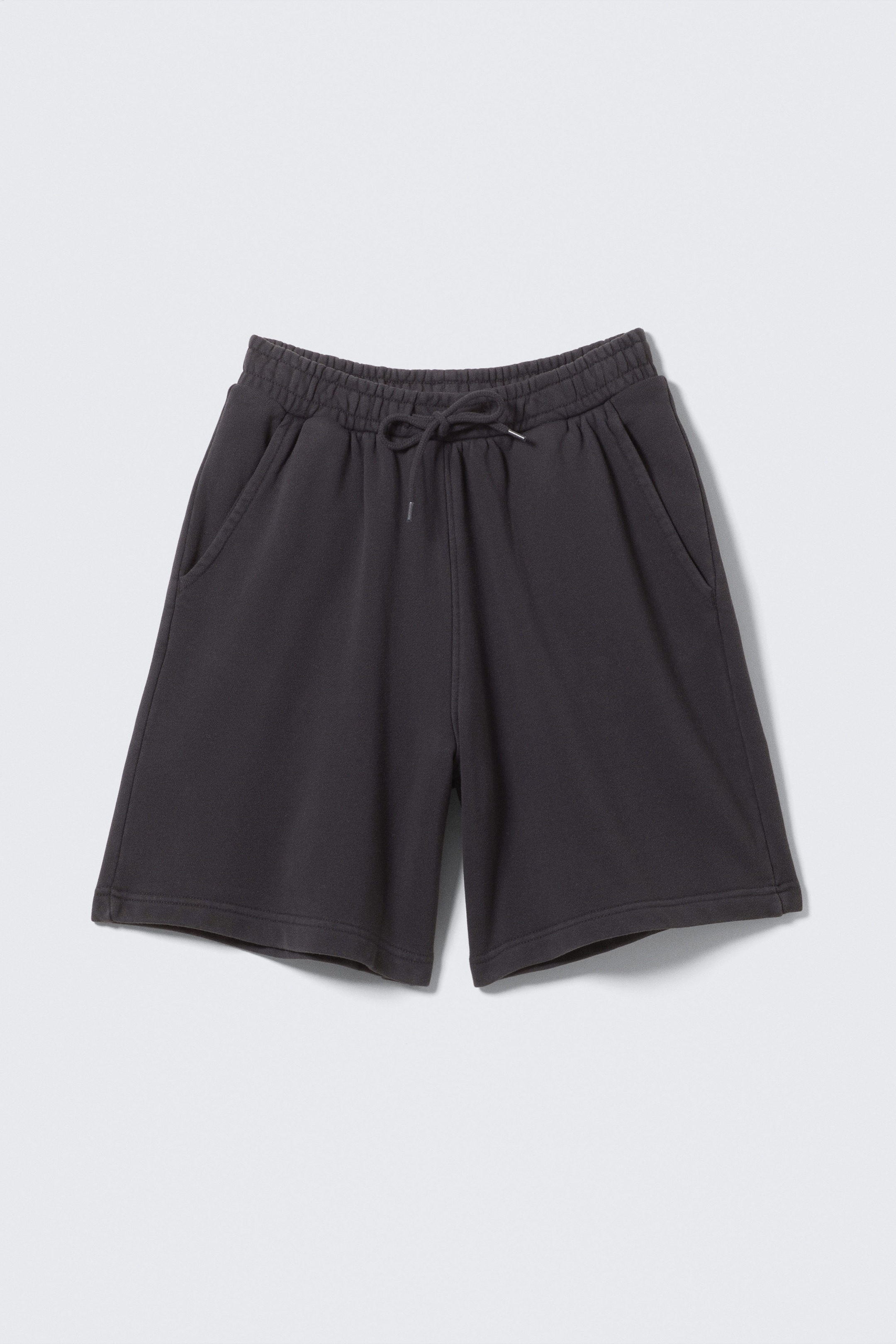 Verwaschenes Dunkelblau - Relaxte Frottee-Shorts - 0
