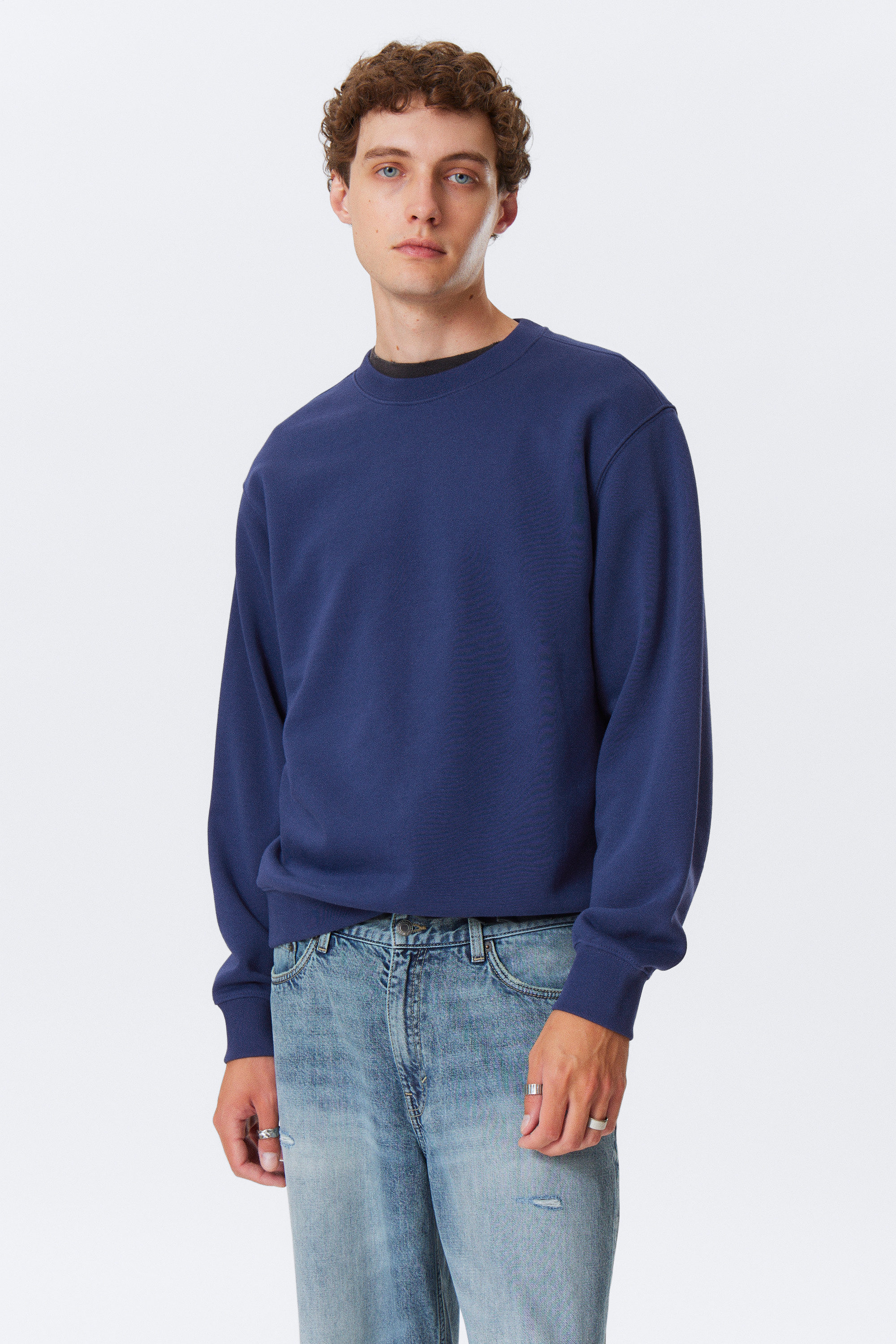 Dunkelblau - Klassisches Sweatshirt - 1