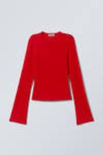 Knallrot - Longsleeve aus Baumwolle - 4