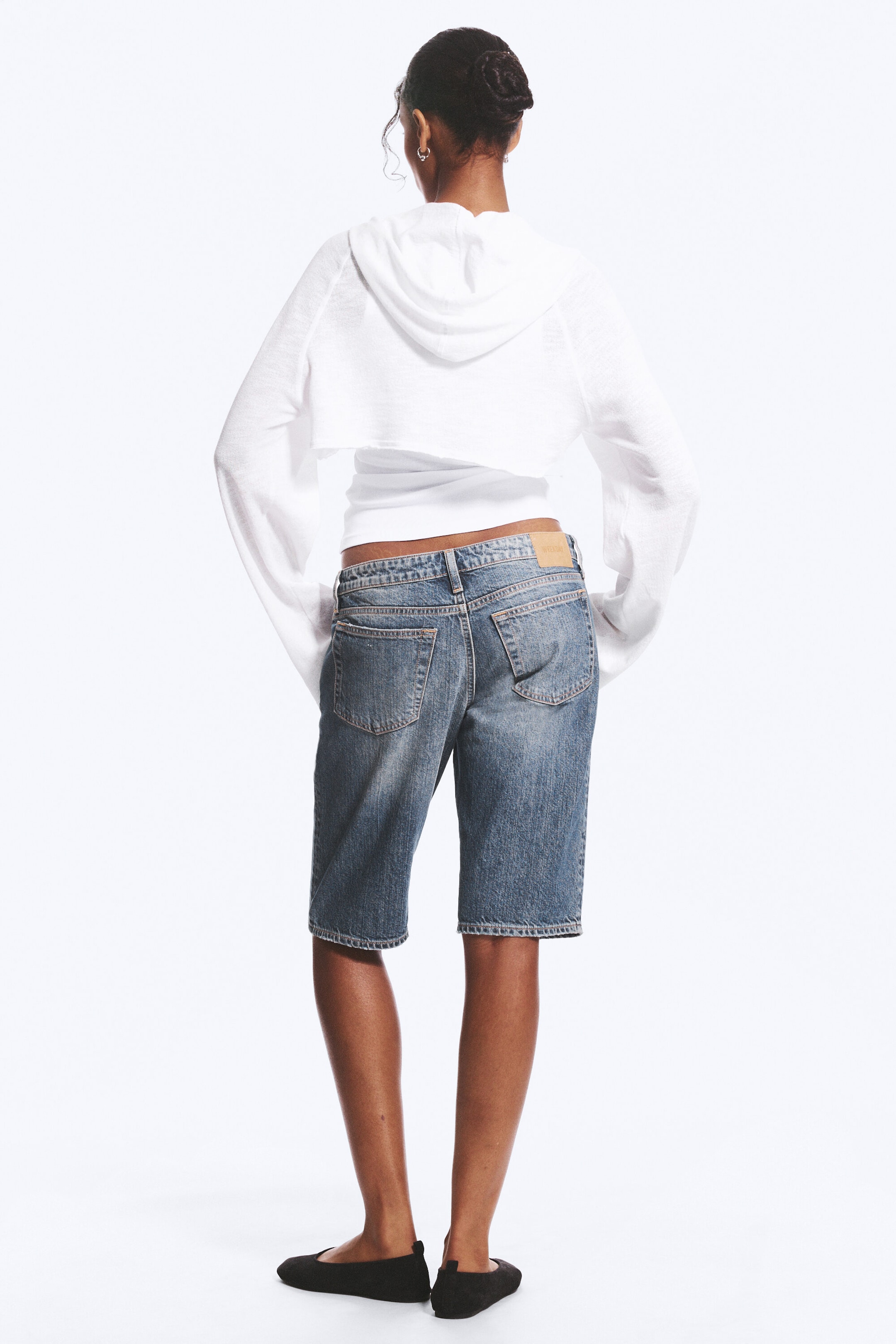 Redondo Blue - Medium Blue - Atom Low Rise Regular Knee-Length Denim Shorts - 4