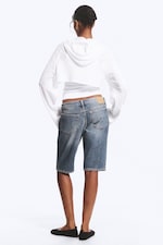 Redondo Blue - Medium Blue - Atom Low Rise Regular Knee-Length Denim Shorts - 4