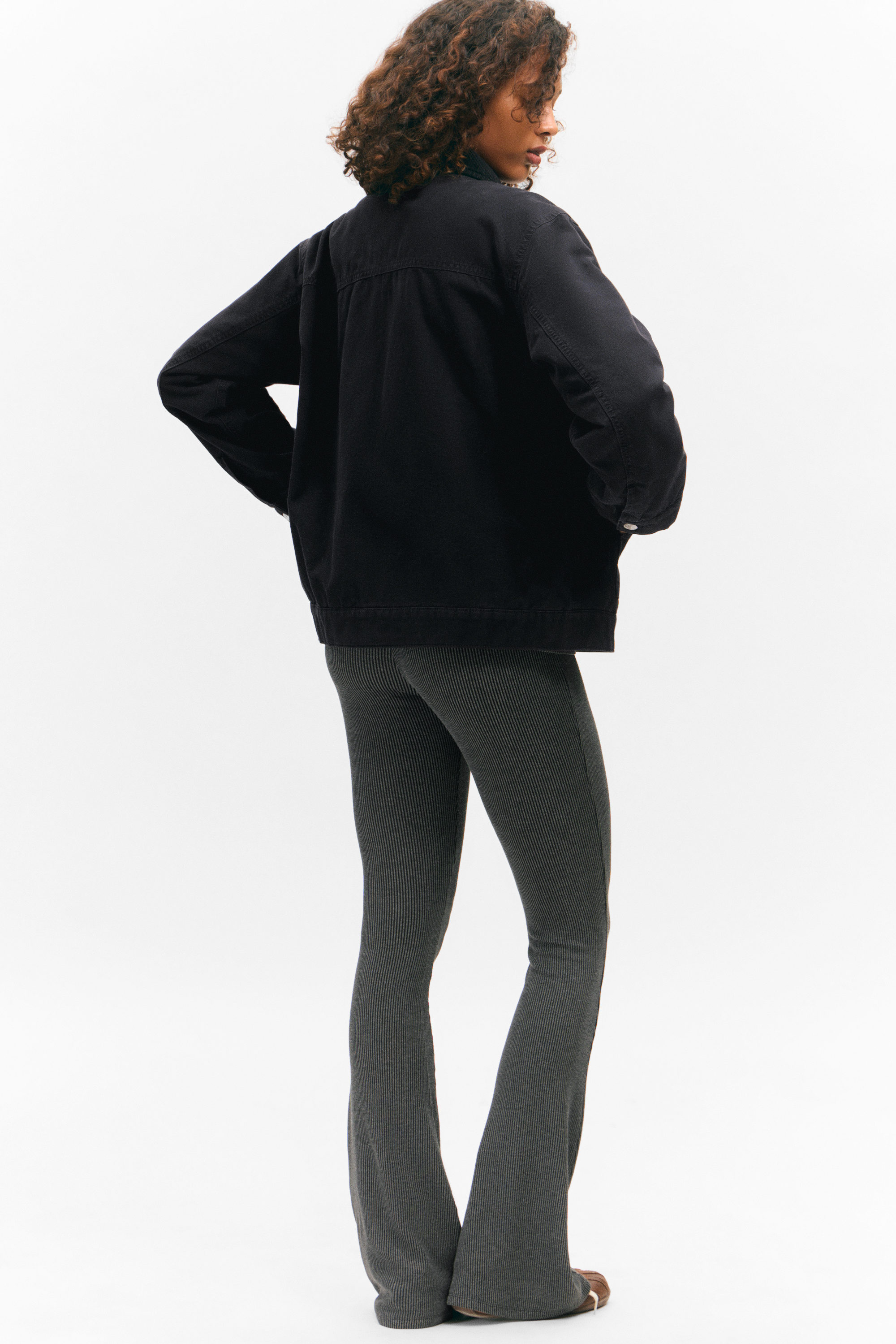 Black - Padded Cotton Canvas Jacket - 3