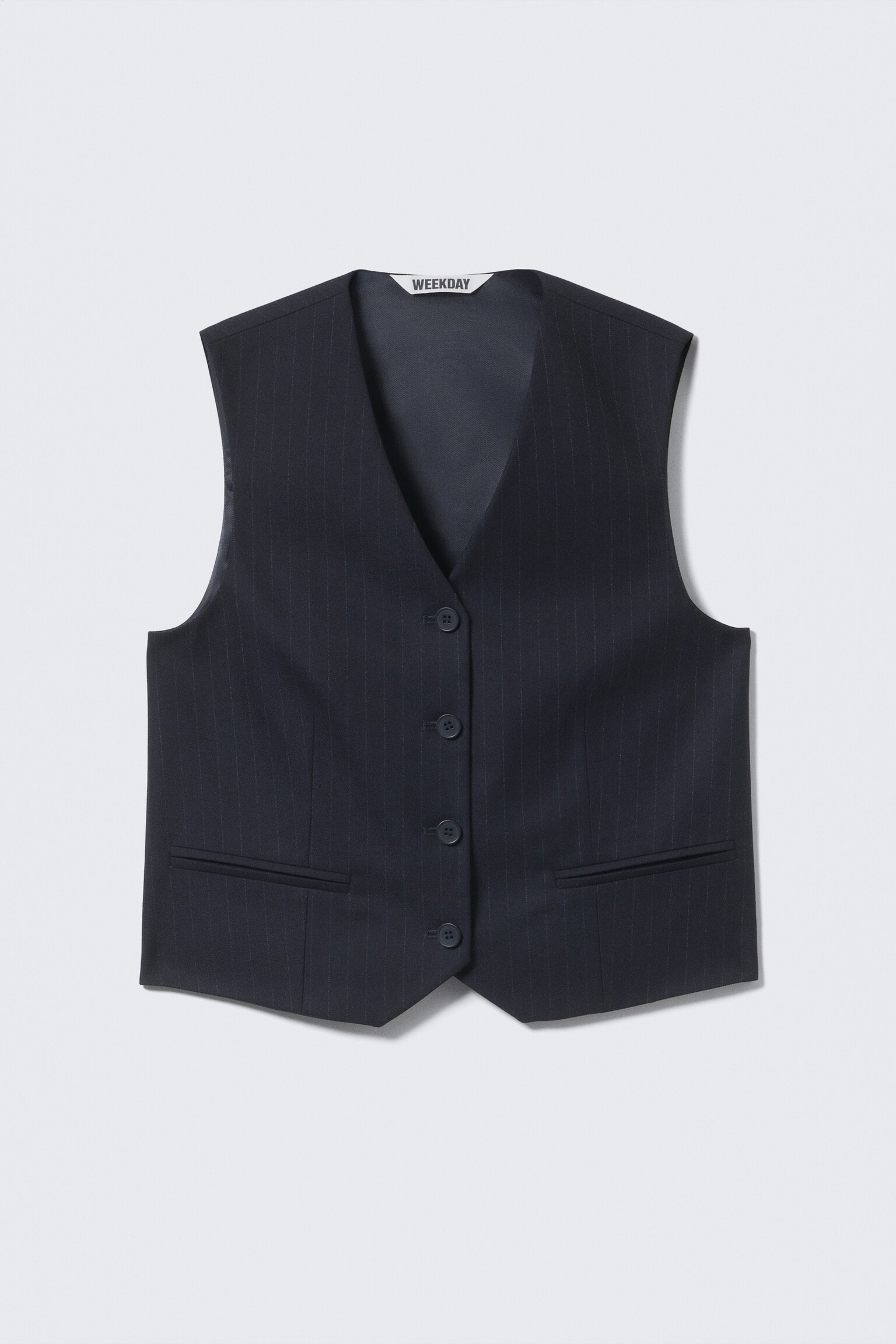 Suiting Waistcoat - Pinstriped Dark Blue - 2