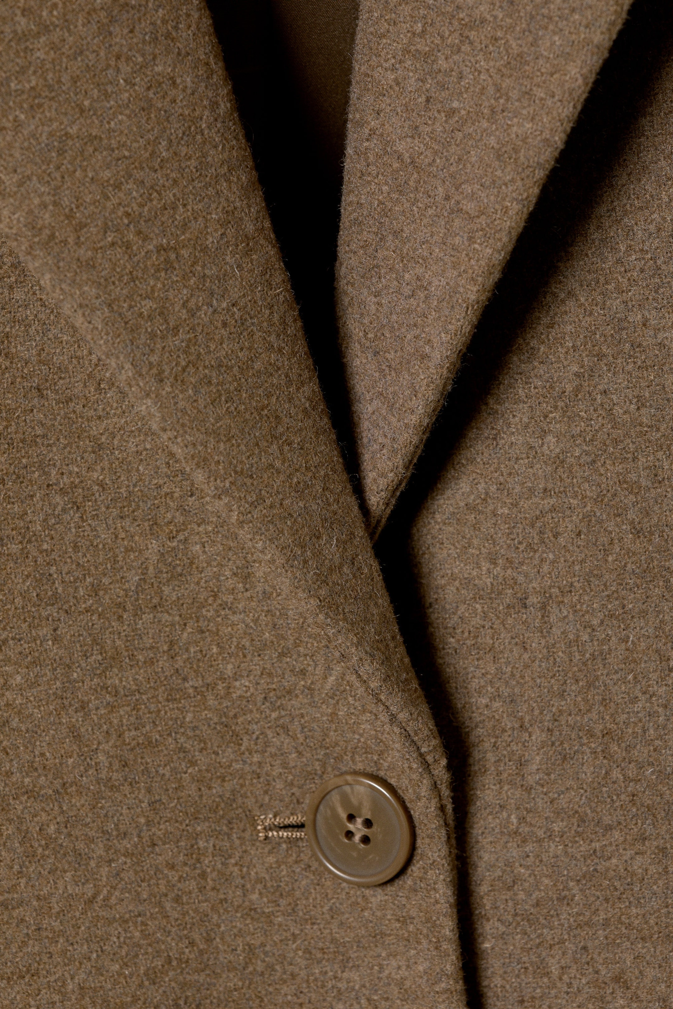 Medium Brown - Long Fitted Single-Breasted Suiting Coat - 6