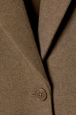 Medium Brown - Long Fitted Single-Breasted Suiting Coat - 6