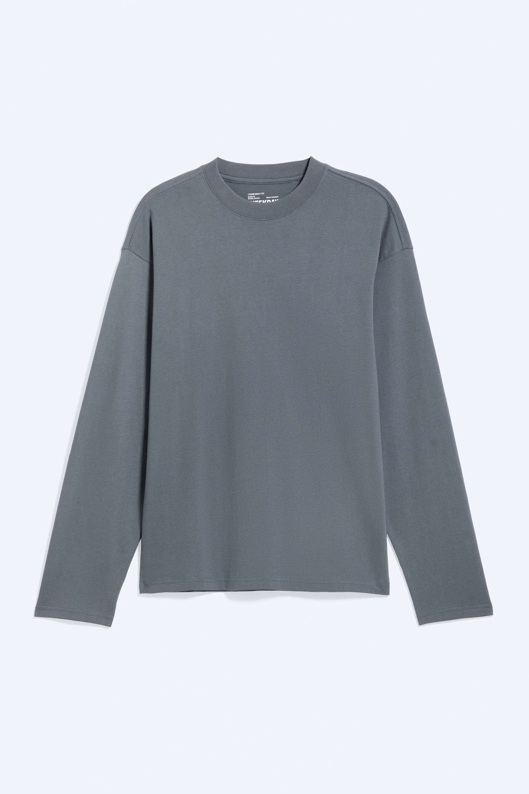 Ruimvallend boxy T-shirt met lange mouwen - Donkergrijs/White & Navy Stripes/Wit/Gestreept groen/wit/Gestreept wit/zwart/Zwart/Donkerbruin/Gestreept lila/zwart/Donkertaupe/Donkerpaars/Blauw en wit gestreept/Oudblauw/Zachtpurper/Striped Light Mole/White - Green Stripe/Gestreept donkerbruin/Donker marineblauw/Donkergroen/Wit/grijs gestreept/Donkergroen/Wit - Bruine strepen