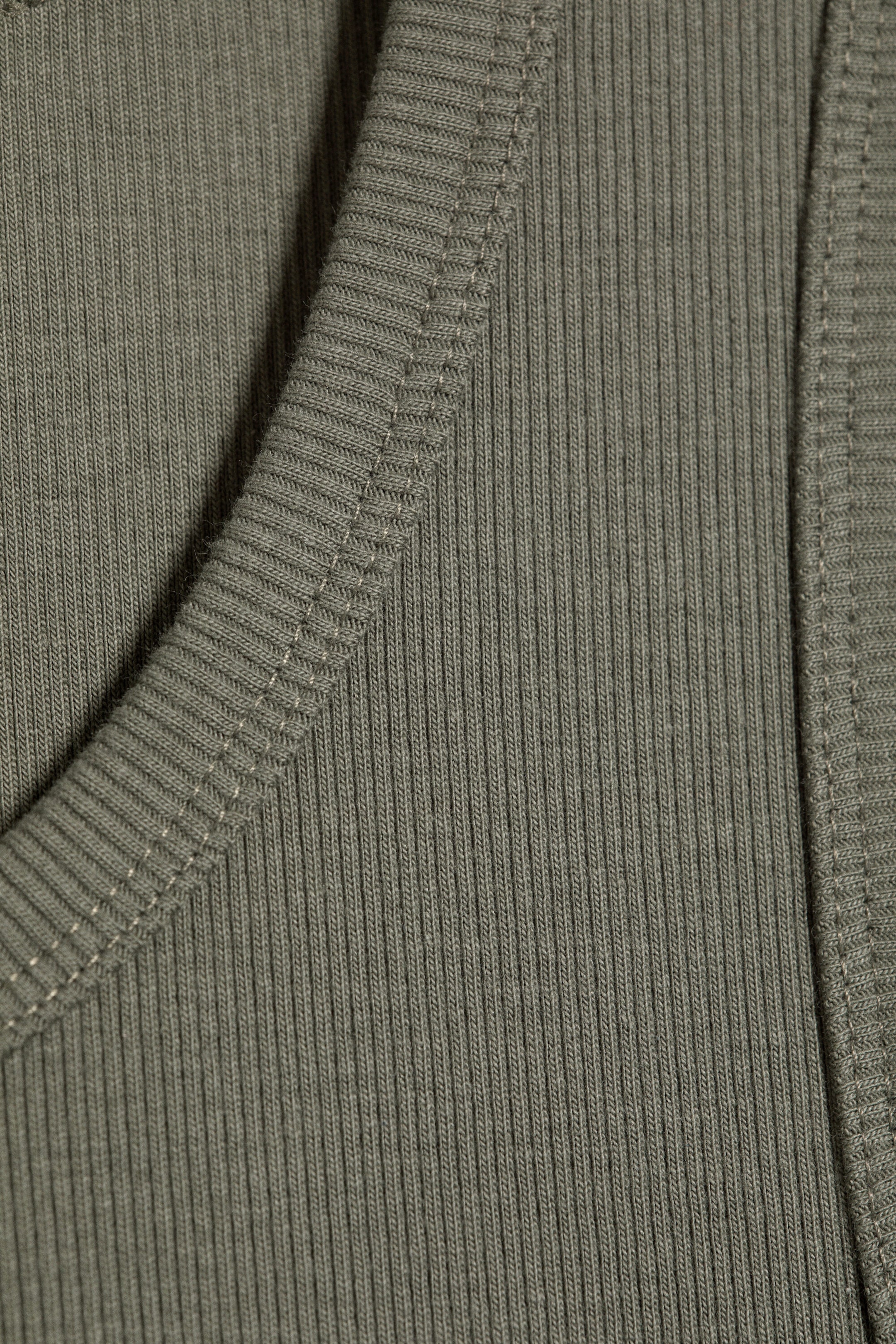 Light Dusty Khaki Green - Classic Ribbed Tank Top - 1